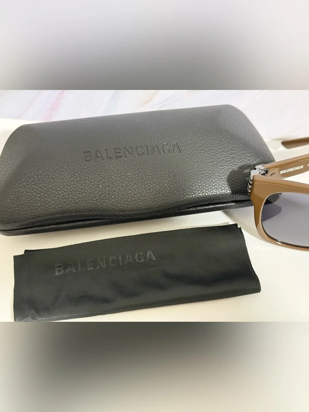 Balenciaga Mocha Brown Oversized Sunglasses BB0102SA 009 NWT